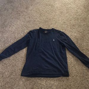 Dark blue long sleeve polo tee